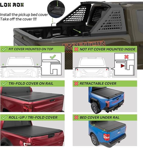 Sport Roll Bar متوافق مع Ford Maverick 2022 2023 2024 2025 | التثبيت السريع لا حفر مطلوب | جبل الضوء | (شبكة سوداء) in Kuwait