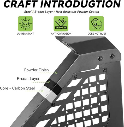 Sport Roll Bar متوافق مع Ford Maverick 2022 2023 2024 2025 | التثبيت السريع لا حفر مطلوب | جبل الضوء | (شبكة سوداء) in Kuwait