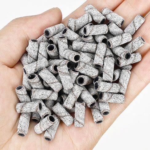 50 Pieces Sanding Bands Electric Nail Polishers Manicure Tool Grinding Heads Abrasion Resistant Material Suitable for Nail Salon Spa Pers, Style D in Kuwait