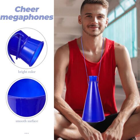 Cheer Megaphone, Plastic Blue Megaphone Noise Maker Horn for Sports Cheers, Party Favor Prop for Soccer Matches Sports Games Outdoor Activities Cheerleading in Saudi Arabia