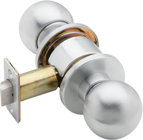 Schlage D10S ORB 626 Series D Grade 1 Cylindrical Lock, Passage Function, Keyless, Orbit Design, Satin Chrome Finish in Saudi Arabia