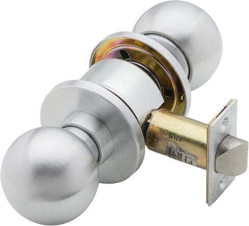 Schlage D10S ORB 626 Series D Grade 1 Cylindrical Lock, Passage Function, Keyless, Orbit Design, Satin Chrome Finish in Saudi Arabia