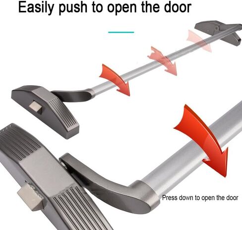 قفل قضيب دفع بنقطة قفل واحدة، قفل جهاز خروج الطوارئ بقضيب دفع الباب، قفل الهروب للأسفل، أجهزة الأبواب والأقفال، التجميع مطلوب، للفنادق والمصانع in Kuwait