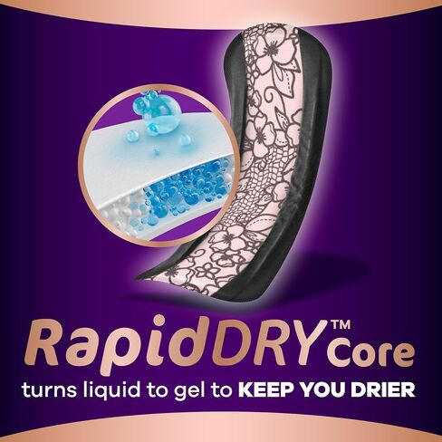 Always Discreet Boutique Adult Incontinence Bladder Leak Pads for Women, Moderate Absorbency, Regular Length, Up to 100% Bladder Leak Protection, 48 Count in Kuwait