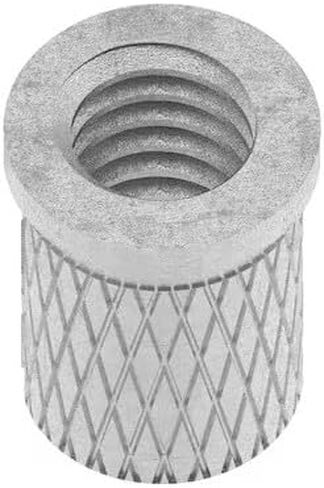 Press Insert, 5/16"-18 Int Thrd Sz, 9/16 In L, 25/64 In Dia., Aluminum, Plain, in Saudi Arabia