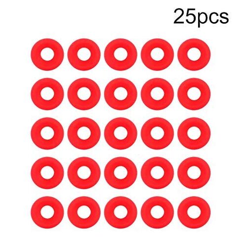 استبدال حشية الزجاجة، استبدال الزجاجة، حشية السيليكون، 25 قطعة من حشوات مطاط السيليكون، حشوات سيليكون حمراء لأختام زجاجات البيرة المنزلية المتأرجحة in Kuwait