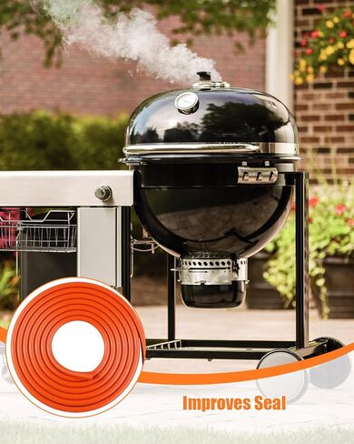 13ft Silicone P-Gasket Seal High Temp Fits for Barbecue Smoker Door Gasket, 7/16" Thick x 7/8" Wide in Saudi Arabia