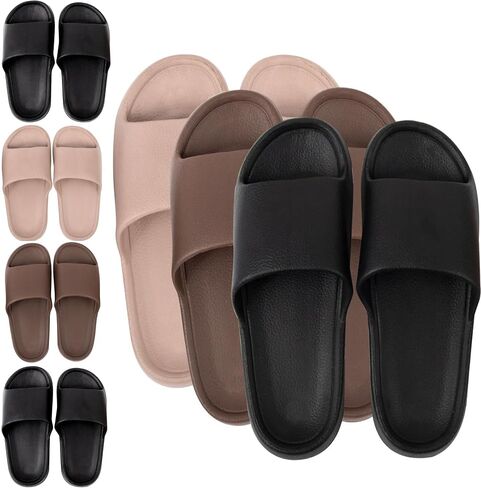 Trail maker 50 Pairs Slide Sandals for Men Wholesale Flip Flops for Men Rubber, for Wedding, Bulk House Shoes for Guests Bulk Washable in Saudi Arabia