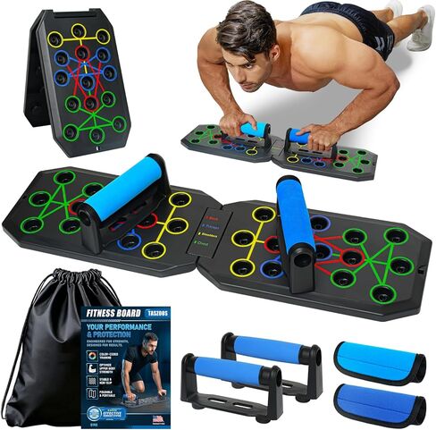Portable Push Up Board - 20 in 1 Foldable Pushup Board Fitness - Push Up Bar at Home Gym - Strength Training Equipment for Men and Women in Kuwait