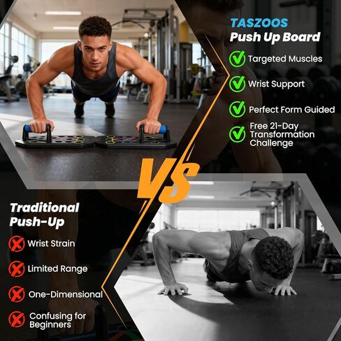 Portable Push Up Board - 20 in 1 Foldable Pushup Board Fitness - Push Up Bar at Home Gym - Strength Training Equipment for Men and Women in Kuwait