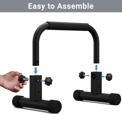 READAEER Adjustable Push Up Bar, High Strength Non-Slip Parallettes Bars & Dip Bars With Foam Handles,Heavy-Duty Calisthenics Parallel Bars for L-Sit, Dips, Home Gym Strength Training Workout in Kuwait