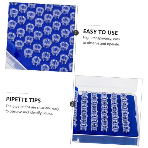 Zerodeko 96pcs Disposable Filter Pipette Tips for Liquid Handling High Transparency Ergonomic Design Suitable for Laboratory Use Molecular Biology and Cytology in Saudi Arabia