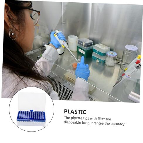 Zerodeko 96pcs Disposable Filter Pipette Tips for Liquid Handling High Transparency Ergonomic Design Suitable for Laboratory Use Molecular Biology and Cytology in Saudi Arabia