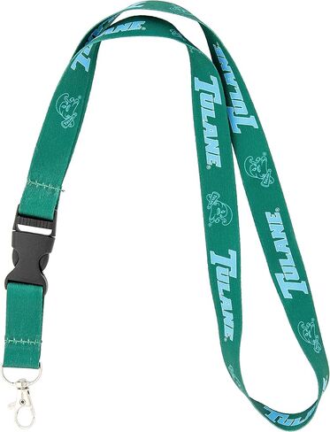 Desert Cactus Tulane University Lanyard Green Wave Car Keys ID Badge Holder Keychain Detachable Breakaway Snap Buckle (Black) in Kuwait