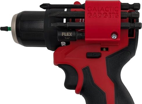 حامل لقمة مغناطيسية لـ Milwaukee M12 Fuel 3453-20 - اليد اليمنى - تخزين عالي التحمل من فئة المقاول - أدوات المجرة (أسود) in Kuwait