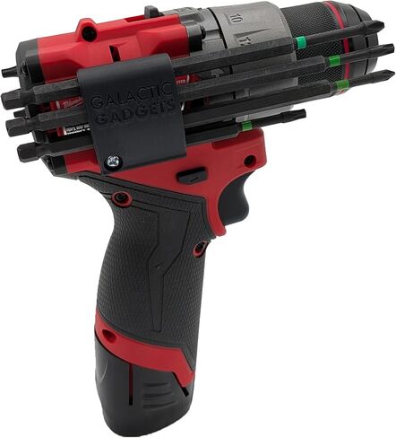 Magnetic Bit Holder for Milwaukee M12 Fuel 3453-20 - Right Hand - Contractor Grade Heavy Duty Storage - Galactic Gadgets (Black) in Saudi Arabia