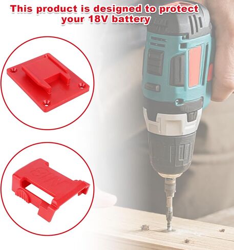 20pcs Wall Mount Tool Holders & 18V Battery Holders, Heavy Duty Drill Holder with Screws Wall Mount Storage Shelf Organizer for Saw Drill Garage Workshop in Saudi Arabia