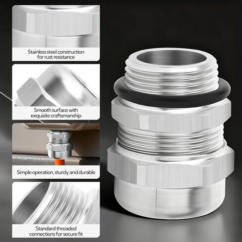 1 قطعة 1 "NPT وصلة كابل من الفولاذ المقاوم للصدأ ، غدة كابل معدنية مقاومة للماء ، حماة غدة كابل قابلة للتعديل 18-25 مللي متر in Kuwait