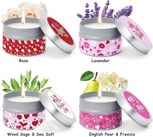 Scented Candle Gifts for Teachers, Teacher Appreciation Aromatherapy Candles for Home Natural Soy Wax Fragrance Candle for Women Thank You Teacher Back to School Retirement Gifts 4 Packs 4.4 oz in Kuwait