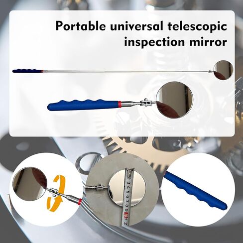 Telescoping Inspection Mirror mechanics Tool Set - 360 Swivel for Extra Viewing Dead Angle, Line of Sight Obstacle Area in Saudi Arabia