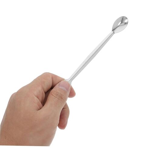 Luxshiny 10pcs Stainless Steel Double-Ended Lab Micro Sampling Scoop Reagent Measuring 20cm Flat Tail Laboratory Mixing Utensil for Sampling in Kuwait