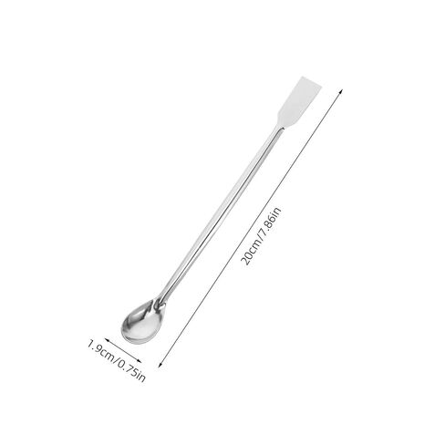 12pcs Laboratory Stainless Steel Sampling Spoons 20cm Square Head Thickened Lab Stirring and Measuring Spatulas for Reagent Handling and Mixing in Saudi Arabia