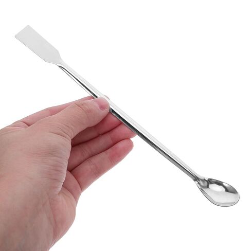 12pcs Laboratory Stainless Steel Sampling Spoons 20cm Square Head Thickened Lab Stirring and Measuring Spatulas for Reagent Handling and Mixing in Saudi Arabia