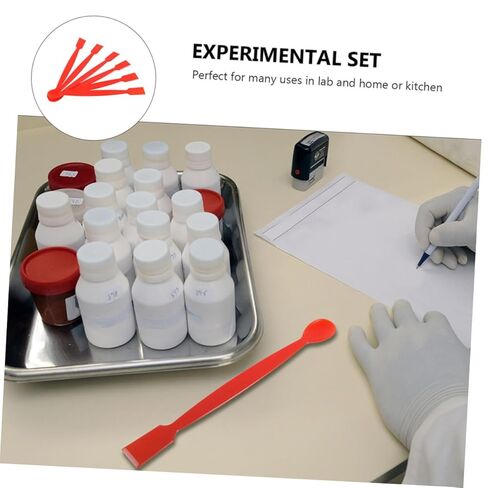 Cabilock 15pcs Plastic Laboratory Medicine Spoons 210mm Large Flat Tail Measuring Scoops for Powder Sampling Multifunctional Experimental and Medical Use in Saudi Arabia