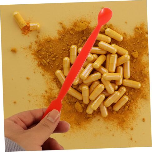 Cabilock 15pcs Plastic Laboratory Medicine Spoons 210mm Large Flat Tail Measuring Scoops for Powder Sampling Multifunctional Experimental and Medical Use in Saudi Arabia