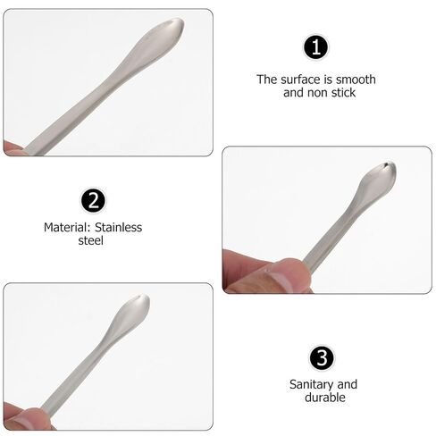 30pcs Stainless Steel Medicine Spoons Lab Sampling Scoop Set 3 Sizes 10.5/12.5/14cm Laboratory Spatulas for Medicine Powder Measurement and Experiment Use in Saudi Arabia