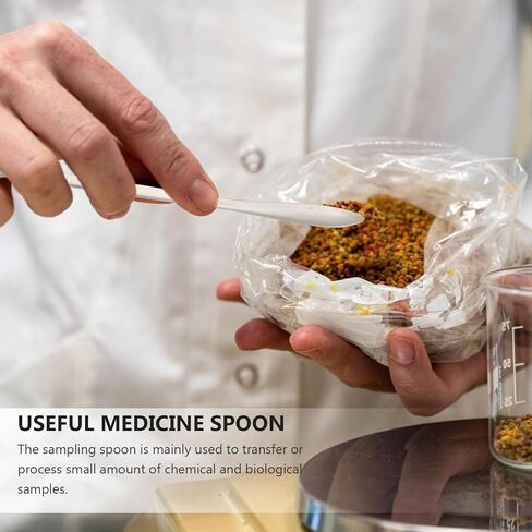 30pcs Stainless Steel Medicine Spoons Lab Sampling Scoop Set 3 Sizes 10.5/12.5/14cm Laboratory Spatulas for Medicine Powder Measurement and Experiment Use in Saudi Arabia