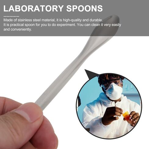 30pcs Stainless Steel Medicine Spoons Lab Sampling Scoop Set 3 Sizes 10.5/12.5/14cm Laboratory Spatulas for Medicine Powder Measurement and Experiment Use in Saudi Arabia