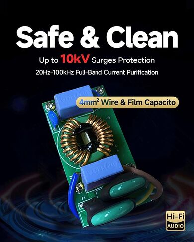 TODN Audio Power Conditioner for Studio - Clean up Power/Noise Reduction/Surge Protection/Improved Performance, CE-EMC/LVD Certified - N600 in Kuwait