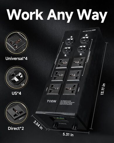 TODN Power Conditioner for Electronic Equipment - Clean up Power/Noise Reduction/Surge Protection/Improved Performance, CE-EMC/LVD Certified - N9000 in Kuwait