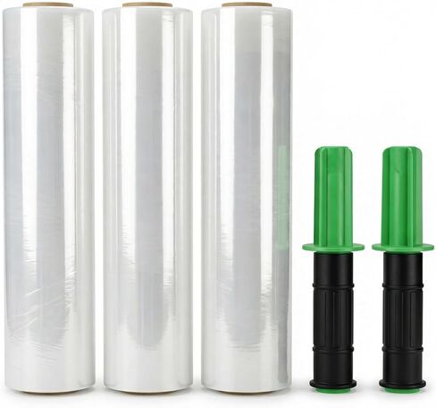 Stretch Film Wrap for Moving, 3 Pack 15 Inch x 1000ft 70 Gauge, Plastic Wrap for Moving with Handle, Packing, Shipping, Pallet & Furniture Protection in Saudi Arabia