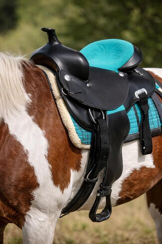 CHALLENGER 15" Western Cordura Trail Barrel Pleasure Horse Saddle Bridle Brown 49102BK in Saudi Arabia