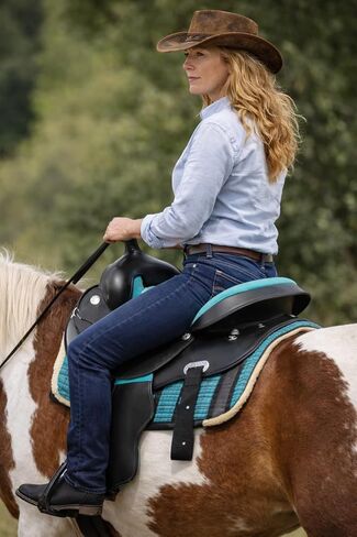 CHALLENGER 15" Western Cordura Trail Barrel Pleasure Horse Saddle Bridle Brown 49102BK in Saudi Arabia
