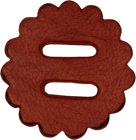 HILASON 12 Pack Slotted Scalloped Leather Rosette Concho Saddle Mahogany 1-3/4" in Saudi Arabia