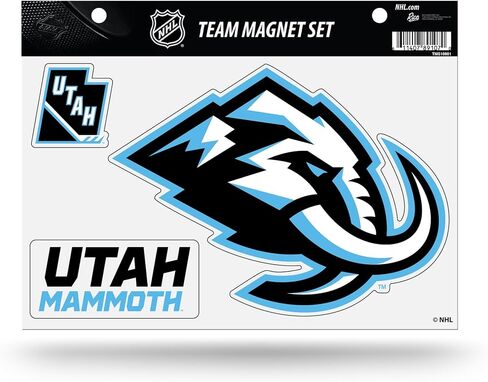 مجموعة مغناطيس فريق Rico Industries NHL Hockey Utah Mammoth القياسية مقاس 8.5 بوصة × 11 بوصة - ديكور المنزل - الثلاجة، المكتب، المطبخ in Saudi Arabia