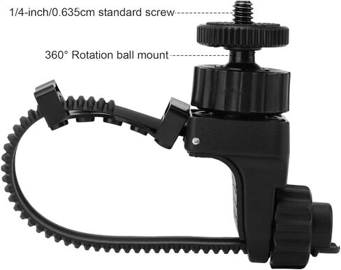 Adjustable Trumpet Phone Lyre Clip, 360°Rotation Lyre Music Clip Upgraded Saxophone Phone Holder Mount for Marching Band Trumpet or Cornet Instrument Stand Accessories (Black) in Saudi Arabia