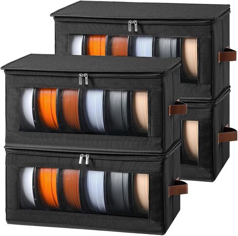 صندوق تخزين خيوط كوزاري - 4 عبوات من حاويات تخزين خيوط الطابعة ثلاثية الأبعاد مع مجففات، تحمل ما يصل إلى 24 لفة، حامل ملحقات الطباعة ثلاثية الأبعاد للمنزل وورش العمل المكتبية والاستوديو in Kuwait