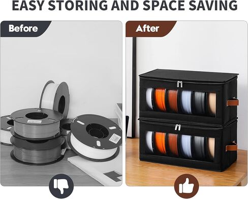 صندوق تخزين خيوط كوزاري - 4 عبوات من حاويات تخزين خيوط الطابعة ثلاثية الأبعاد مع مجففات، تحمل ما يصل إلى 24 لفة، حامل ملحقات الطباعة ثلاثية الأبعاد للمنزل وورش العمل المكتبية والاستوديو in Kuwait