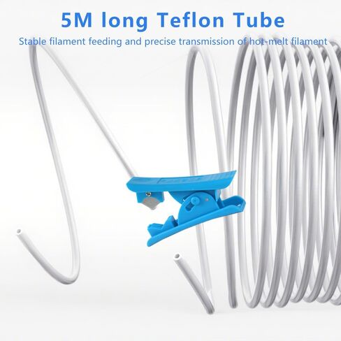 5M (16.4ft) PTFE Teflon Tube for 1.75mm Filament : 2.5mm ID×4mm OD Bowden Tube, for Bambulab AMS X1/ X1C/ P1P/ P1S/ A1/ A1 Mini, Prusa MMU3/ Direct Drive Extruder, with Tubing Cutter. in Saudi Arabia