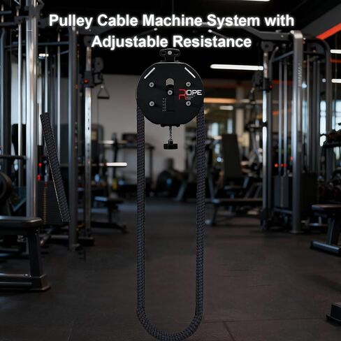 Endless Rope Trainer,Portable Cable Pulley System,Pulley Cable Machine System with Adjustable Resistance,Home Gym Equipment,for Grip,Arms,Back,Body Coordination Exercises in Saudi Arabia