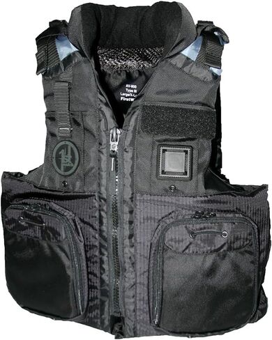 AV-800-BK-2XL/3XL - سترة عائمة بديلة لما بعد البيع AV-800 بأربعة جيوب - أسود - من XXL إلى 3XL متوافقة مع الساعة الأولى in Kuwait