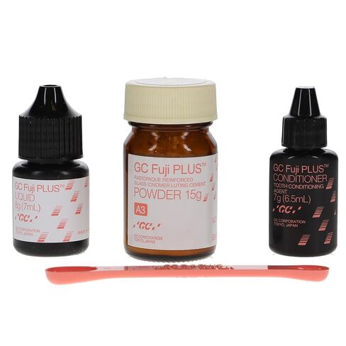 GC 000218 Fuji Plus Radiopaque Reinforced Glass Ionomer Luting Cement 1:1 Package in Kuwait