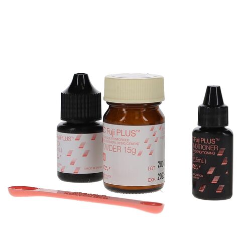 GC 000218 Fuji Plus Radiopaque Reinforced Glass Ionomer Luting Cement 1:1 Package in Kuwait