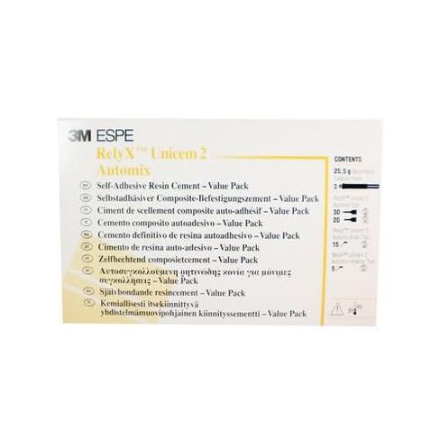 3M ESPE 56849 RelyX UniCem 2 Automix Resin Cement Syringes A2 Value Pack Universal 8.5 Gm 3/Pk in Saudi Arabia