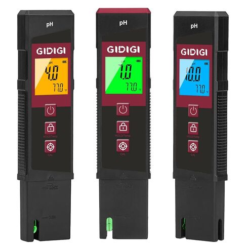 pH Meter for Water, Stable Accuracy Digital pH Tester Pen for Hydroponics/Pool/Aquarium/Hot Tub - UL Certified Water Quality Tester with Backlit LCD and pH Strips in Saudi Arabia