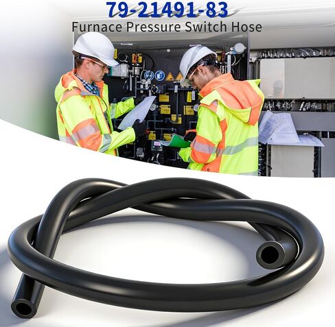 79-21491-83 Furnace Pressure Switch Hose 3/16 IDx19'' Compatible with Rheem Ruud Weatherking Goodman Furnace Pressure Switch High Temp Tubing Black in Kuwait